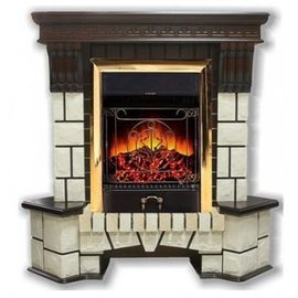 Камин InterFlame Exter (Экстер) классика М дуб с MAJESTIC GLS BR угловой