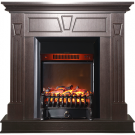 Камин InterFlame Berta M (Берта М) темный дуб с FOBOS GLS BL