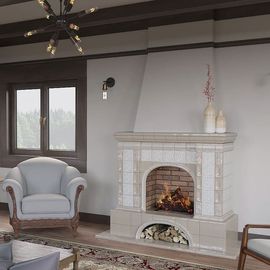 Камин Ceramica Элеганс с дровником