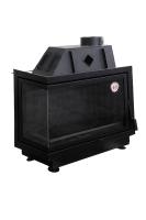 Топка ЭКОКамин АЛЬФА 800LB два стекла левая черный шамот