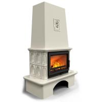 Печь камин КимрПечь Гефест с коробом с топкой Ладья 700 Ваниль