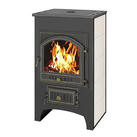Печь-Камин ВЕЗУВИЙ ПК-01 (205) с плитой, бежевый