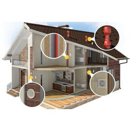 Комплект вентиляции Vilpe 190 кирпичный Комплект вентиляции Vilpe 190 кирпичный