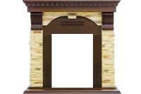 Портал Royal Flame Dublin угловой - Темный дуб / Сланец