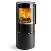 Печь-камин Keddy K900, низкая,черная, хромированная окантовка стекла