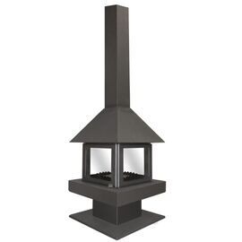 Камин Экокамин Эклипс Островной 4D графит