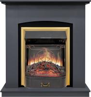 Каминокомплект Barcelona SFT (Разборный) - Серый графит с очагом Majestic FX Brass