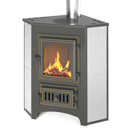 Печь-Камин ВЕЗУВИЙ ПК-01 (220) угловой беж. с конфоркой