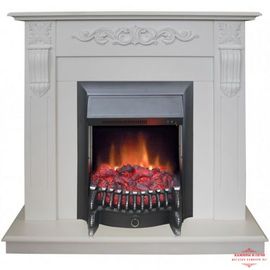 Камин RealFlame Dominica WT с Fobos Lux BL S Камин RealFlame Dominica WT с Fobos Lux BL S