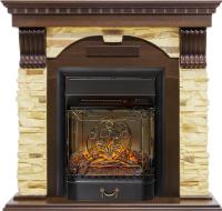 Каминокомплект Dublin - Темный дуб / Сланец с очагом Majestic FX M Black RC