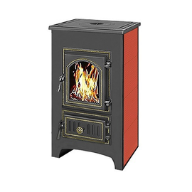 Печь-Камин ВЕЗУВИЙ ПК-01 (270) с плитой, красный