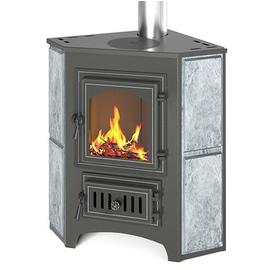 Печь-Камин ВЕЗУВИЙ ПК-01 (220) угловой т/х с конфоркой