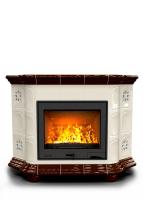 Печь камин КимрПечь Прованс Угловой Шоколад с топкой Ладья 600