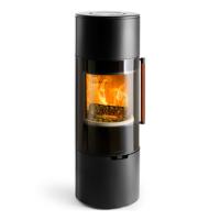 Печь-камин Keddy K900, высокая,черная, кожаная ручка