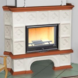 Камин Мета Унисон угловой с топкой Эльба 700П