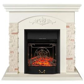 Камин RealFlame NEAPOLIS WT с Majestic Lux Black Камин RealFlame NEAPOLIS WT с Majestic Lux Black