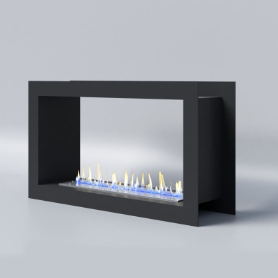 Биокамин "Русский огонь" Честер Сквозной встраиваемый