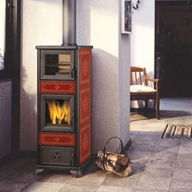 Печь EdilKamin DAFNE BORDEAUX С ДУХОВКОЙ