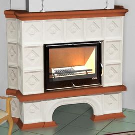 Камин Мета Унисон угловой с топкой Эльба 700Ш