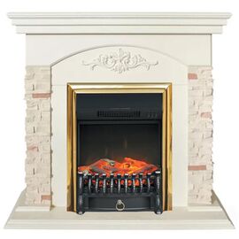 Камин RealFlame NEAPOLIS WT с Fobos Lux Brass Камин RealFlame NEAPOLIS WT с Fobos Lux Brass
