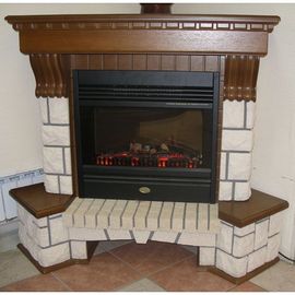 Камин InterFlame Exter (Экстер) М дуб с FOTON 23 LED угловой