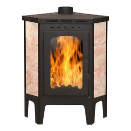 Печь ЭкоКамин Бавария с чугунной плитой угловая