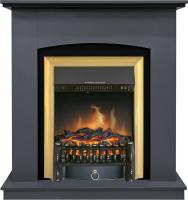 Каминокомплект Barcelona SFT (Разборный) - Серый графит с очагом Fobos FX Brass