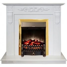 Камин RealFlame Dominica WT с Fobos s Lux BR Камин RealFlame Dominica WT с Fobos s Lux BR