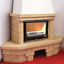 Камин Мета Альт с топкой Эльба 700Ш угловой