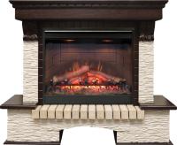 Каминокомплект Pierre Luxe угловой - Темный дуб / Сланец мелкий с очагом Symphony 26'' DF2608-INT