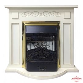 Камин InterFlame Aspen (Аспен) с MAJESTIC GLS BR бежевый с патиной