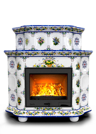 Печь камин КимрПечь Прованс Угловой Двухъярусный Луг с топкой Ладья 600 Печь камин КимрПечь Прованс Угловой Двухъярусный Луг с топкой Ладья 600