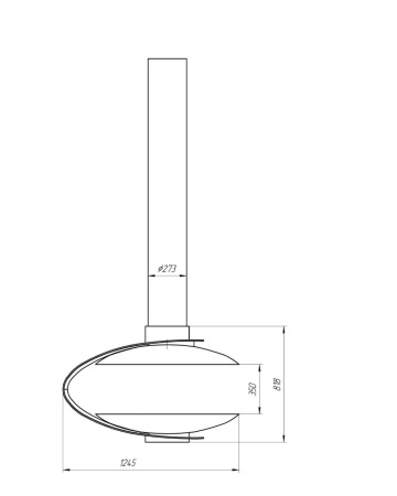 Камин Fireplace 08 подвесной