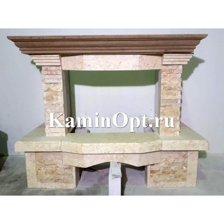 Камин Madeira Adela Rosso дер. б. угловой Камин Madeira Adela Rosso дер. б. угловой