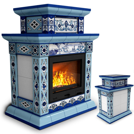 Печь камин КимрПечь Билибин Центральный Двухъярусный Зима