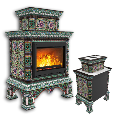 Печь камин КимрПечь Кострома Пристенный Двухъярусный Апрель