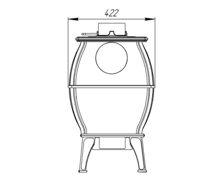 Печь Бахта черная