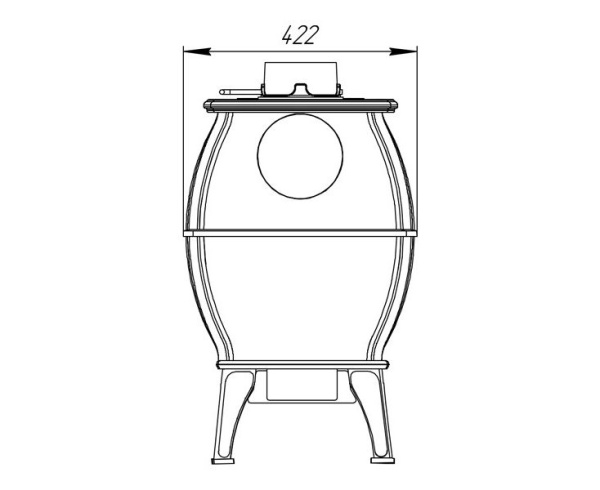 Печь Бахта серая