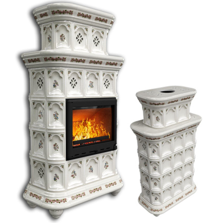 Печь-камин КимрПечъ Истра Центральный Двухъярусный - Прованс