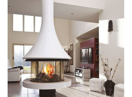 Камин Bordelet Eva 992 Центральный со стеклом Камин Bordelet Eva 992 Центральный со стеклом