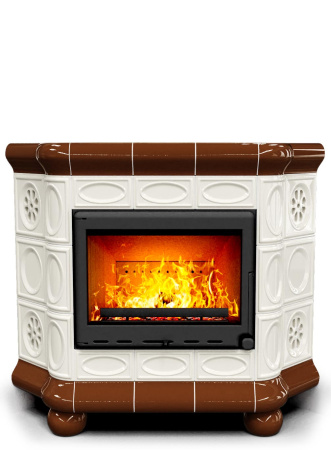 Печь-камин КимрПечъ Медальон Угловой - Шоколад