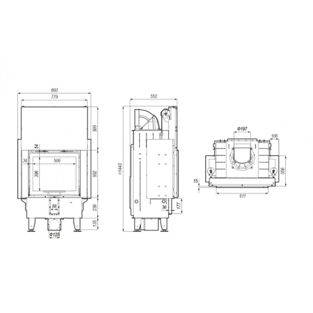 Топка DEFRO HOME INTRA SM G 10 кВт 611/552мм гильотина