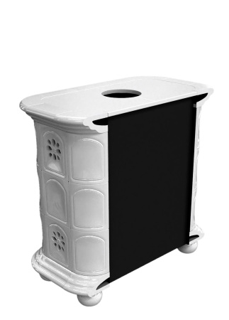 Печь камин КимрПечь Прованс Пристенный Белый с топкой Ладья 600 Печь камин КимрПечь Прованс Пристенный Белый с топкой Ладья 600