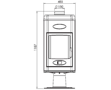 Печь-камин Plamen HANA серая