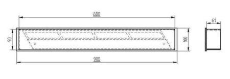 ПРЯМОУГОЛЬНЫЙ КОНТЕЙНЕР ZEFIRE 900