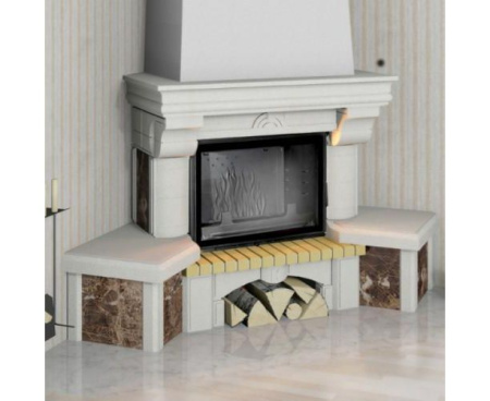 Камин Мета Элегия (имперадор) 700 угловой с топкой Фортуна 714