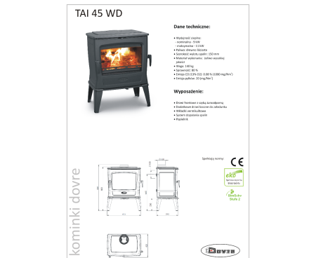 Печь Dovre Tai45WD
