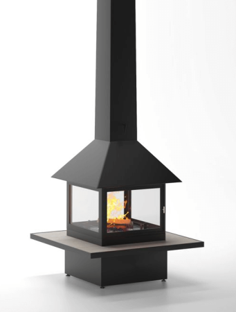 Камин островной CUBE