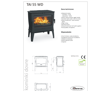 Печь Dovre Tai55WD