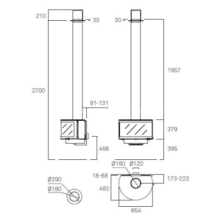 Камин ROCAL Ronde Frontal